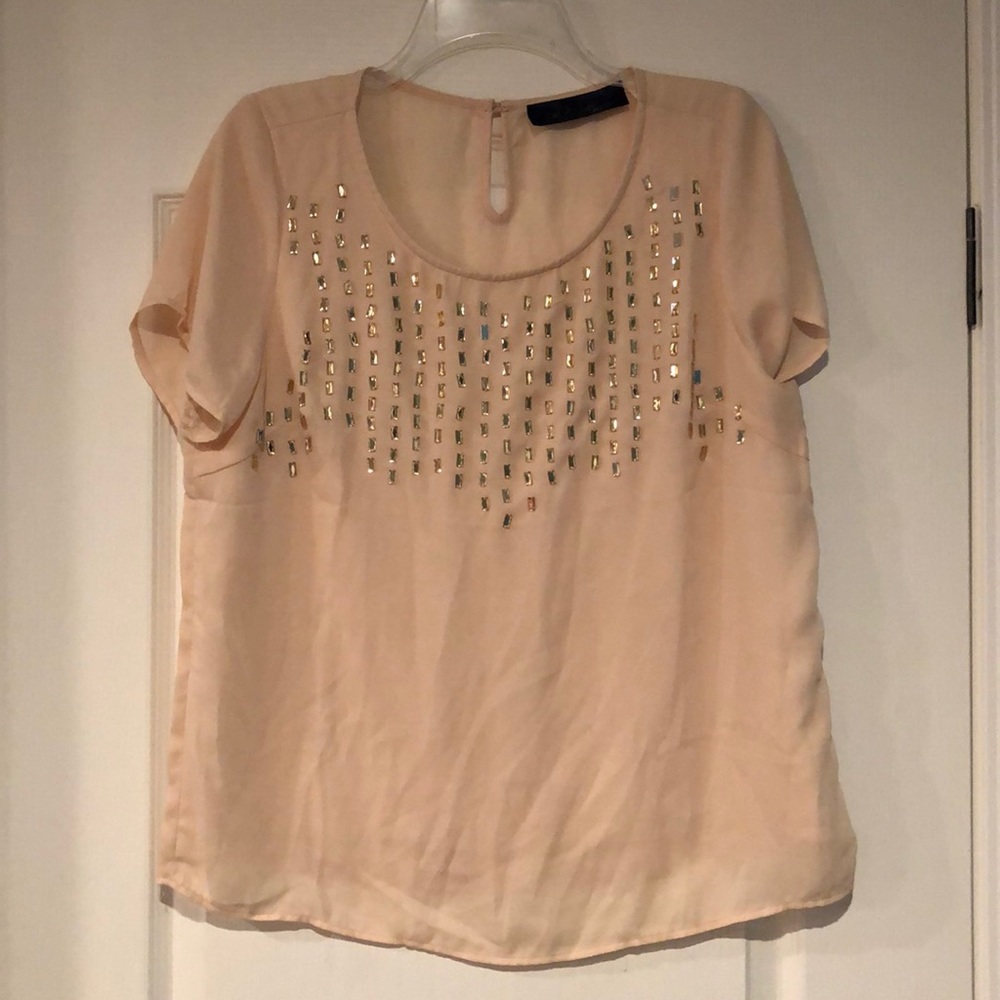 Blue raven silk like shirt